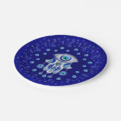 Hamsa Hand - Evil Eye Amulet Papieren Bordje (Gekanteld)