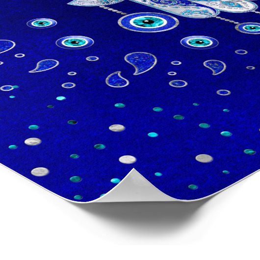 Hamsa Hand - Evil Eye Amulet Poster (Hoek)