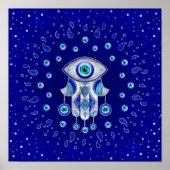 Hamsa Hand - Evil Eye Amulet Poster (Voorkant)