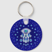Hamsa Hand - Evil Eye Amulet Sleutelhanger (Voorkant)