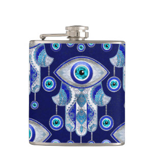 Hamsa Hand - Evil Eye Pattern Heupfles