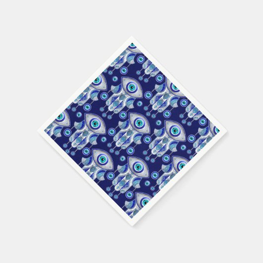 Hamsa Hand - Evil Eye Pattern Servet (Hoek)