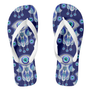 Hamsa Hand - Evil Eye Pattern Teenslippers