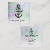 *~* Hamsa Hand Fatima Craters of Rainbow Moon Vierkante Visitekaartje (Voorkant / Achterkant)
