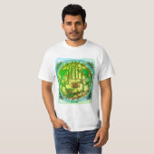 Hamsa Hand Green Lotus T-shirt (Voorkant volledig)