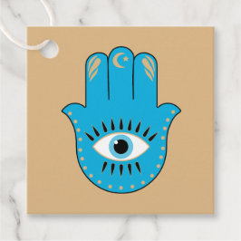 Hamsa Hand Grieks Evil Eye Blauw Bedankjes Labels