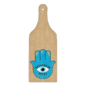 Hamsa Hand Grieks Evil Eye Blauw Snijplank (Voorkant)