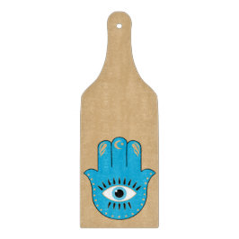 Hamsa Hand Grieks Evil Eye Blauw Snijplank