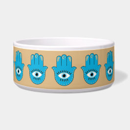 Hamsa Hand Grieks Evil Eye Blauw Voerbakje