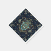 Hamsa hand-hand van Fatima Blue Gemstenen Servet (Hoek)