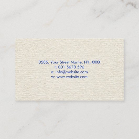 Hamsa Hand - Hand van Fatima Dot Art Visitekaartje (Achterkant)