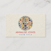 Hamsa Hand - Hand van Fatima Dot Art Visitekaartje (Voorkant)