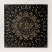 Hamsa Hand-Hand van Fatima in Lotus mandala Legpuzzel (Horizontaal)