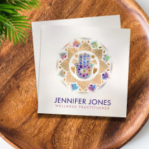 Hamsa Hand-Hand van Fatima in Lotus mandala