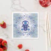 Hamsa Hand-Hand van Fatima Lapis Lazuli en Silver Servet (Insitu)