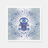 Hamsa Hand-Hand van Fatima Lapis Lazuli en Silver Servet (Voorkant)
