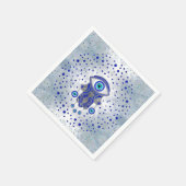 Hamsa Hand-Hand van Fatima Lapis Lazuli en Silver Servet (Hoek)