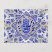 Hamsa Hand - Hand van Fatima op Moeder van de Pare Briefkaart (Voorkant)