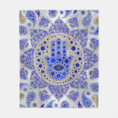 Hamsa Hand-Hand van Fatima op moeder van Pearl Fleece Deken (Voorkant)