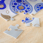 Hamsa Hand-Hand van Fatima op moeder van Pearl Legpuzzel (Zijkant)