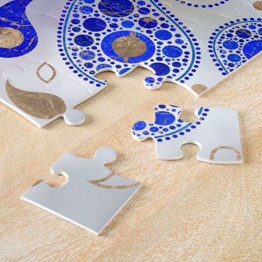 Hamsa Hand-Hand van Fatima op moeder van Pearl Legpuzzel (Zijkant)