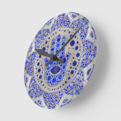 Hamsa Hand-Hand van Fatima op moeder van Pearl Ronde Klok (Hoek)