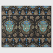 Hamsa Hand-Hand van Fatima Ornament Cadeaupapier (Vlak)