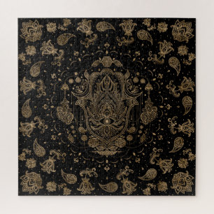 Hamsa Hand-Hand van Fatima Ornament Legpuzzel