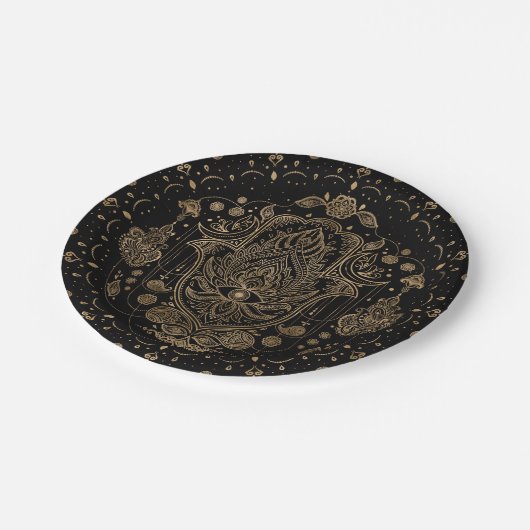 Hamsa Hand-Hand van Fatima Ornament Papieren Bordje (Gekanteld)