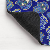 Hamsa hand - hand van het Fatimapatroon Blauwe min Muismat (Hoek)