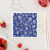 Hamsa hand - hand van het Fatimapatroon Blauwe min Servet (Insitu)