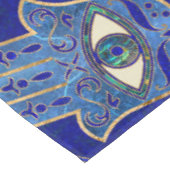 Hamsa hand - hand van het Fatimapatroon Blauwe min Tafelkleed (Gekanteld)