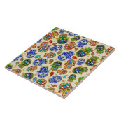 Hamsa hand - hand van het kleurrijke patroon van F Tegeltje (Zijkant)