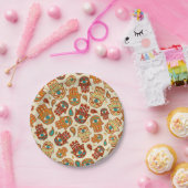 Hamsa Hand - Handhand van Fatima Blauwgroen Terrac Papieren Bordje (Feest)