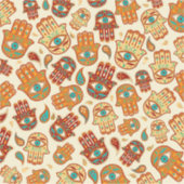 Hamsa Hand - Handhand van Fatima Blauwgroen Terrac Sticker (Voorkant)