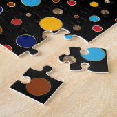 Hamsa Hand - Handje van Fatima kleurrijke stipkuns Legpuzzel (Zijkant)