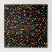 Hamsa Hand - Handje van Fatima kleurrijke stipkuns Legpuzzel (Horizontaal)