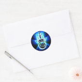 Hamsa Hand Indigo Energy Ronde Sticker (Envelop)