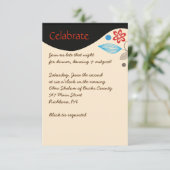 HAMSA HAND Jewish Wedding Invitation Party Card Kaart (Staand voorkant)