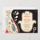 HAMSA HAND Joodse huwelijksuitnodiging Kaart (Voorkant)