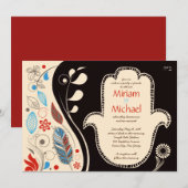 HAMSA HAND Joodse huwelijksuitnodiging Kaart (Voorkant / Achterkant)