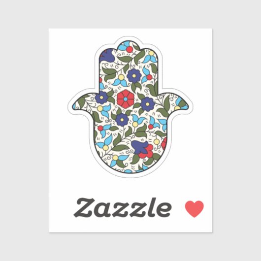 Hamsa Hand Khalili Floral Sticker (Vel)