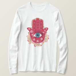 Hamsa Hand_Magenta_Cream Tshirt