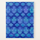 Hamsa Hand Pattern Blue waterverf Planner (Achterkant)
