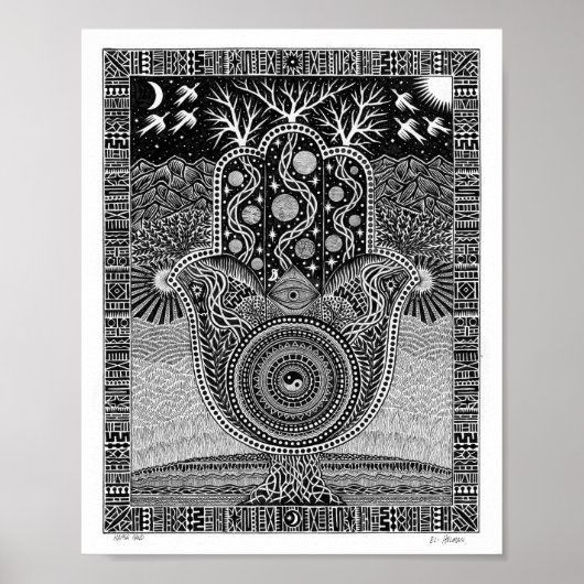 Hamsa Hand Poster (Voorkant)