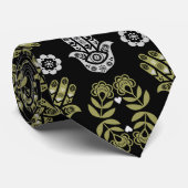 Hamsa Hand Protection Art Stropdas (Opgerold)