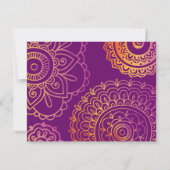 HAMSA HAND Red Sinaasappel Bat Mitzvah Reply Card RSVP Kaartje (Achterkant)