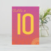 HAMSA HAND Red Sinaasappel Bat Mitzvah Reply Kaart (Staand voorkant)