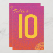 HAMSA HAND Red Sinaasappel Bat Mitzvah Reply Kaart (Voorkant / Achterkant)