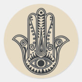 Hamsa Hand Ronde Sticker (Voorkant)